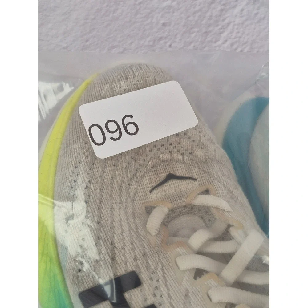 Hoka Mach 5 Womens Running Shoes Size 6.5 B White Blue Yellow Profly+ Sneakers